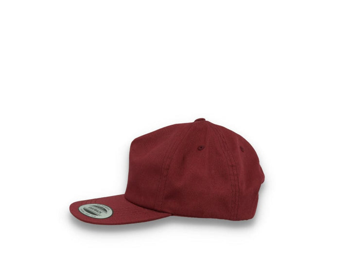 Yupoong 6502 Unstructured 5-Panel Snapback Cap Maroon
