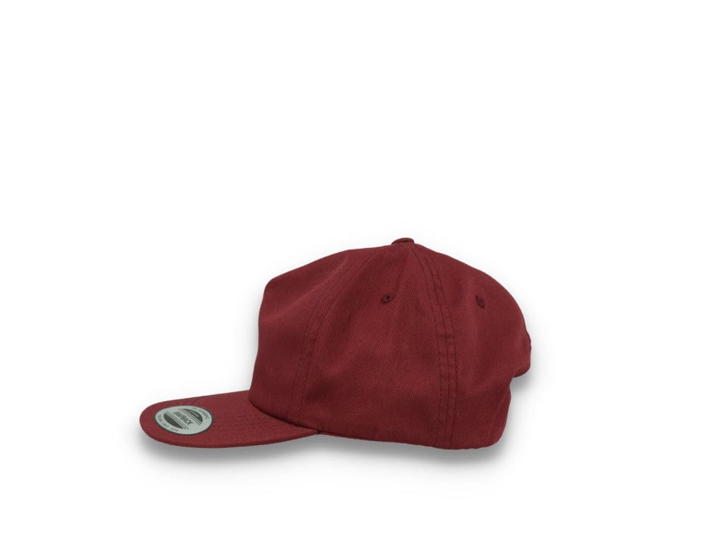 Yupoong 6502 Unstructured 5-Panel Snapback Cap Maroon