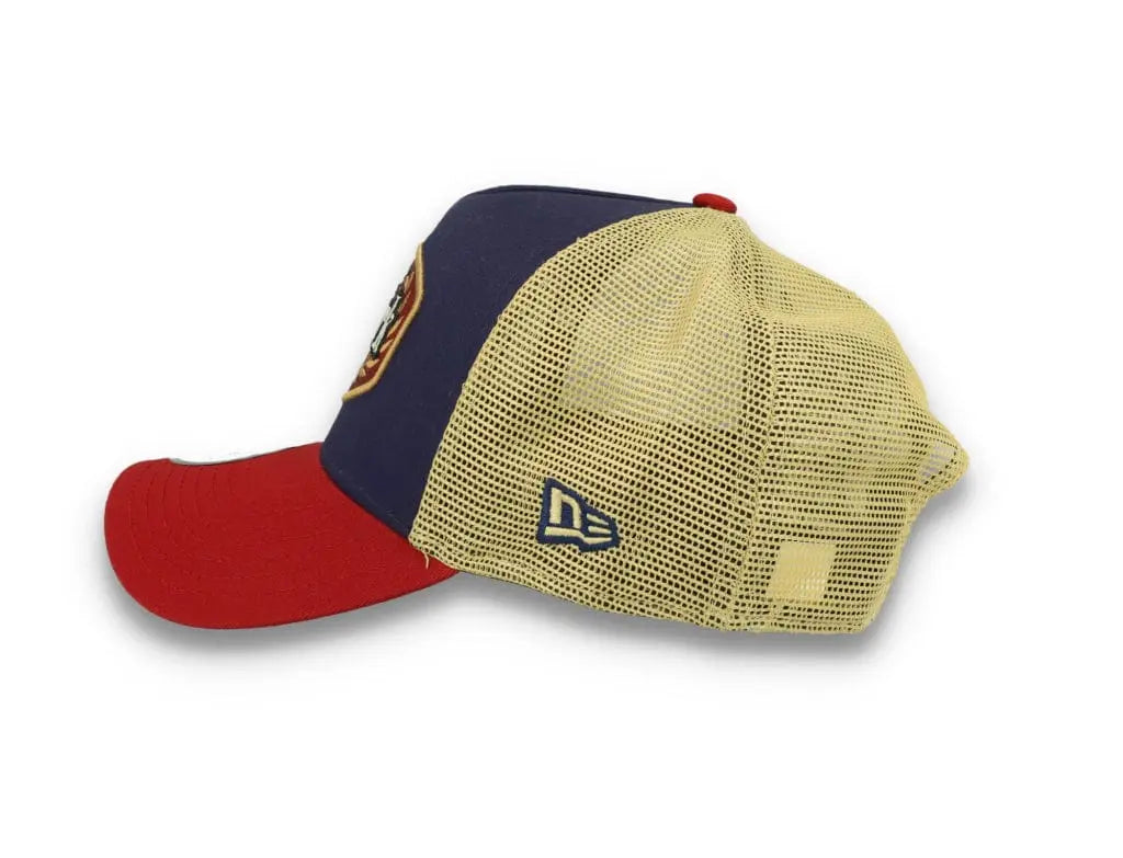 New Era Patch Trucker Cap New Era Navy/Red/Gold - LOKK