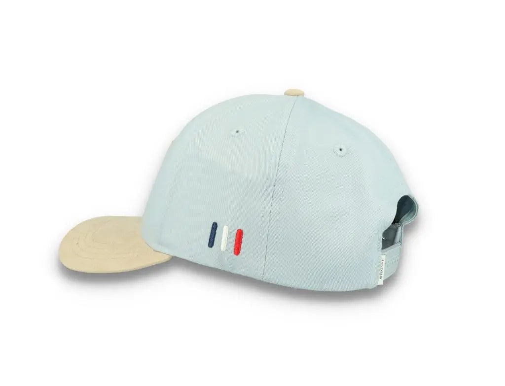 Baseball Cap Contrast Suede II Summer Sky/Light Desert Sand - LOKK