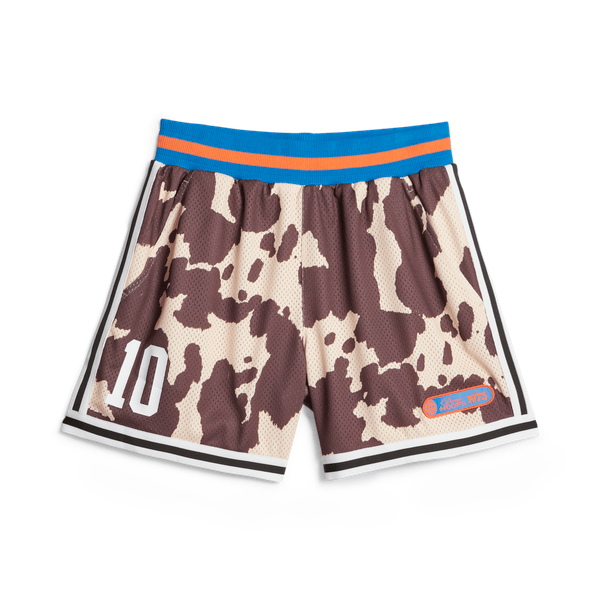 Clydes Closet All Over Print Short Sand Dune/Chestnut Brown - LOKK