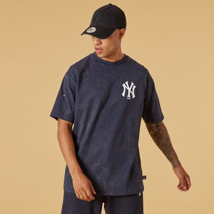 Washed Pack Oversized Tee NY Yankees Navy - LOKK
