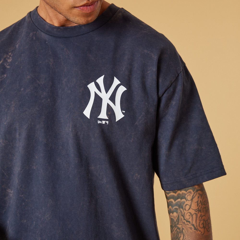 Washed Pack Oversized Tee NY Yankees Navy - LOKK