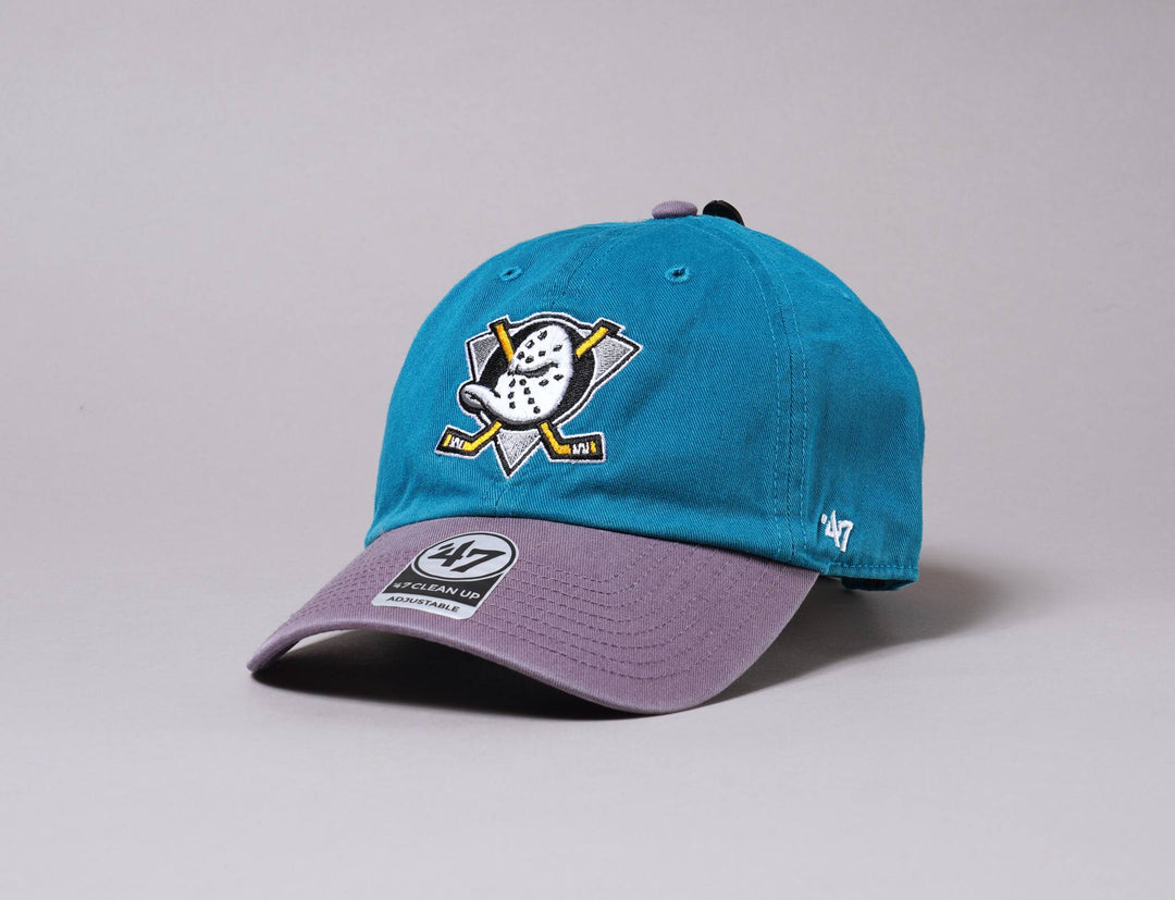 Cap NHL 47 Clean Up Vintage Two Tone Anaheim Ducks Dark Teal 47 Adjustable Cap / Green / One Size