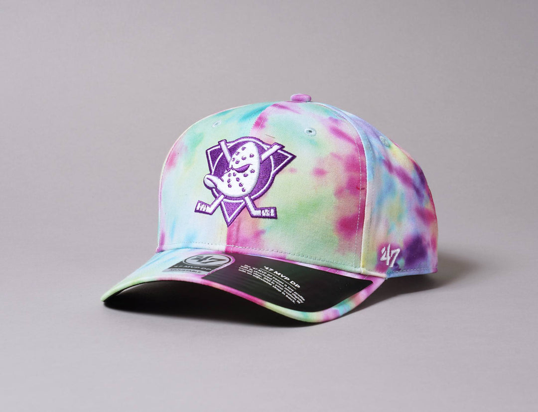 Cap Adjustable Tie Dye Cap MVP Anaheim Ducks White 47 Adjustable Cap / Multi / One Size