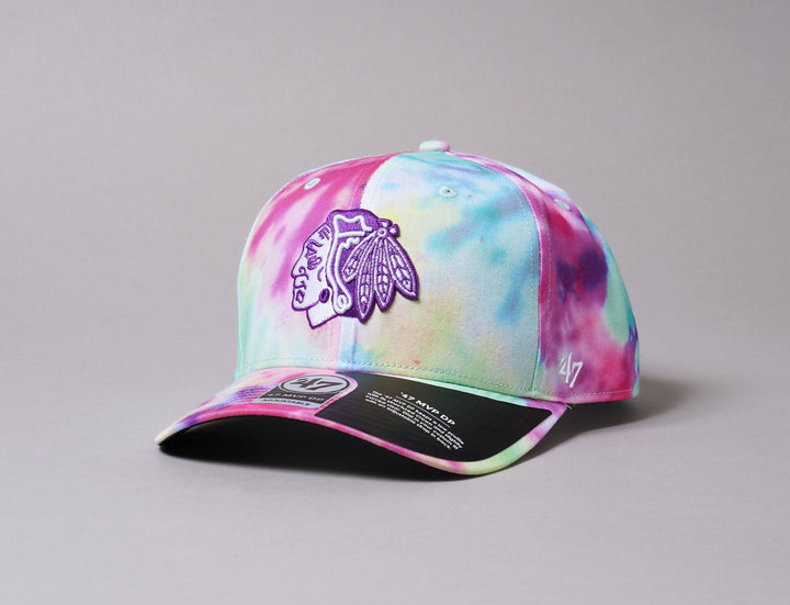 Cap Adjustable Tie Dye Cap MVP Chicago Blackhawks 47 Adjustable Cap / Multi / One Size