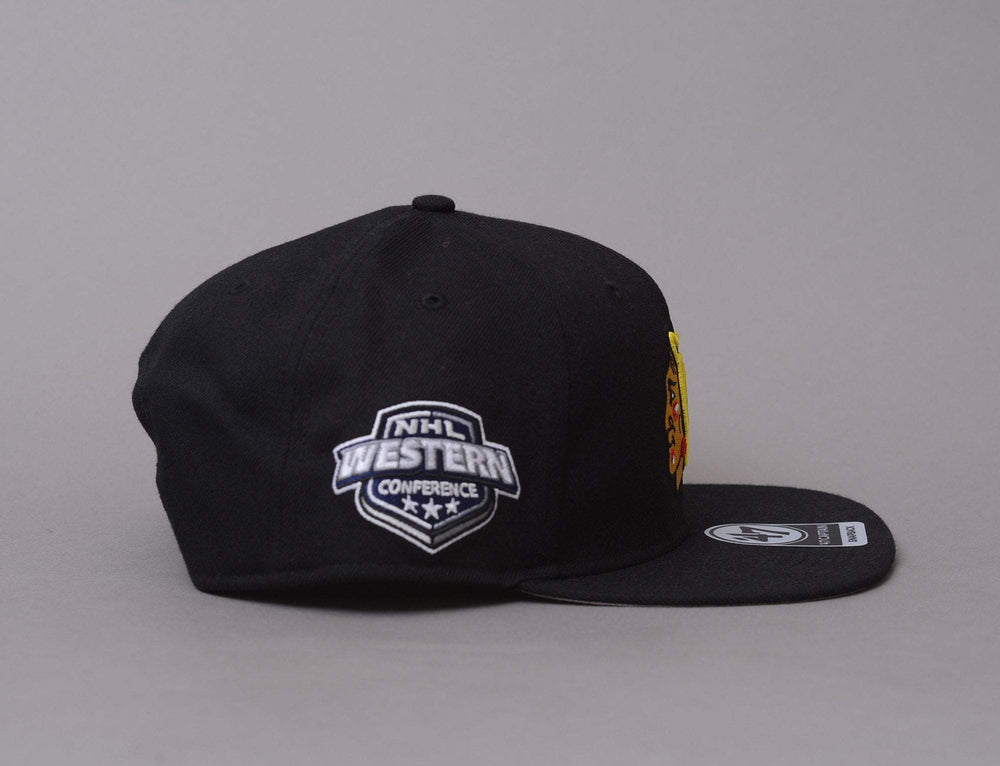 Cap Snapback 47 Sure Shot Chicago Blackhawks Black 47 Snapback Cap / Black / One Size