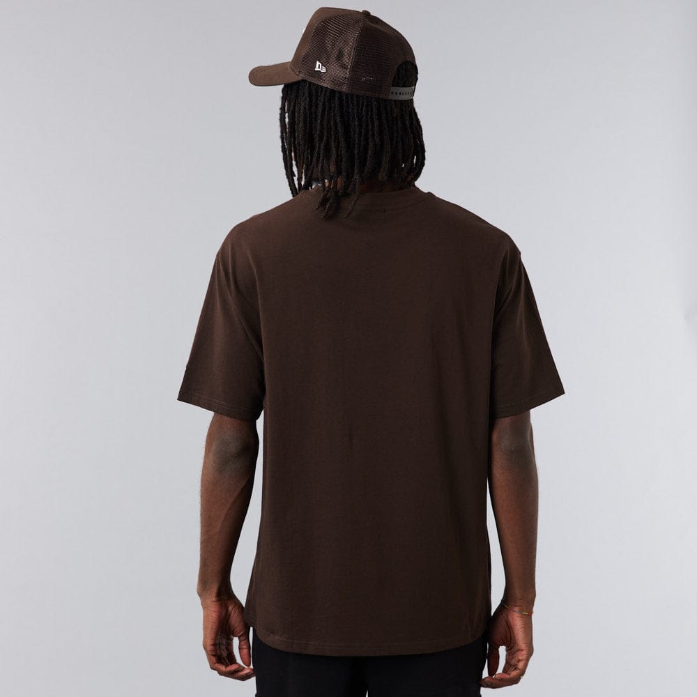 Tee Oversized NY Yankees Brown/White - LOKK