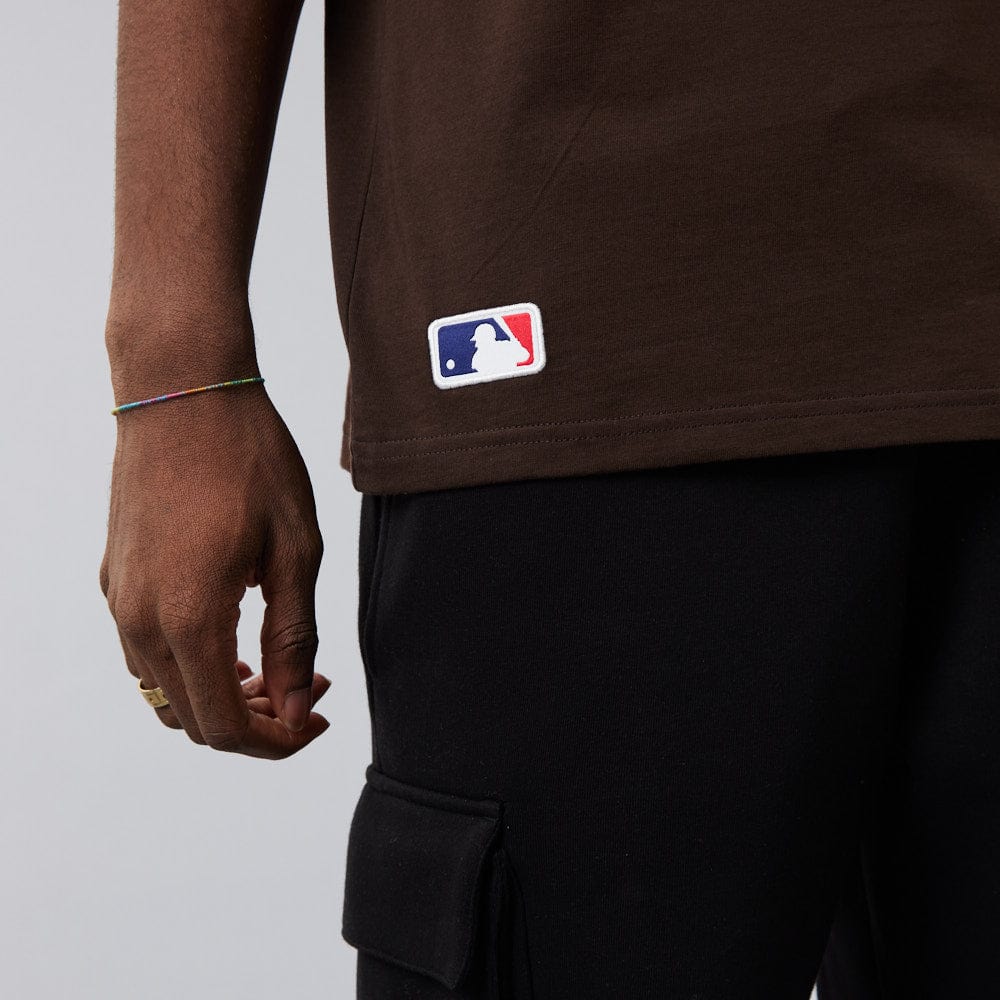 Tee Oversized NY Yankees Brown/White - LOKK