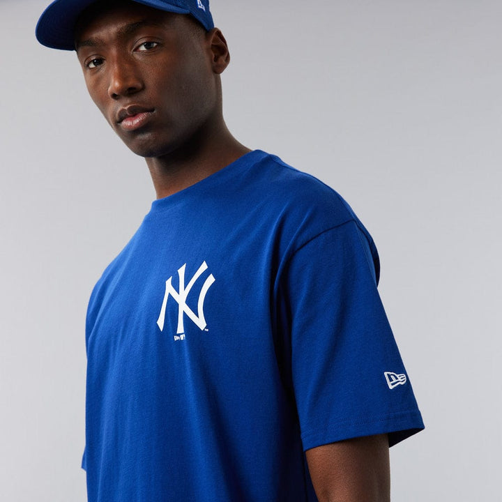 Tee Oversized NY Yankees Blue/White - LOKK