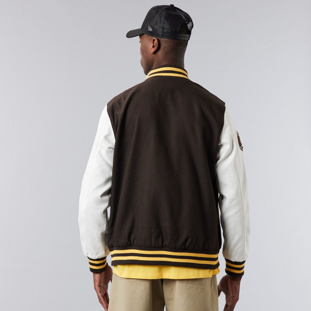 Heritage Varsity Jacket Brown/Off-White - LOKK