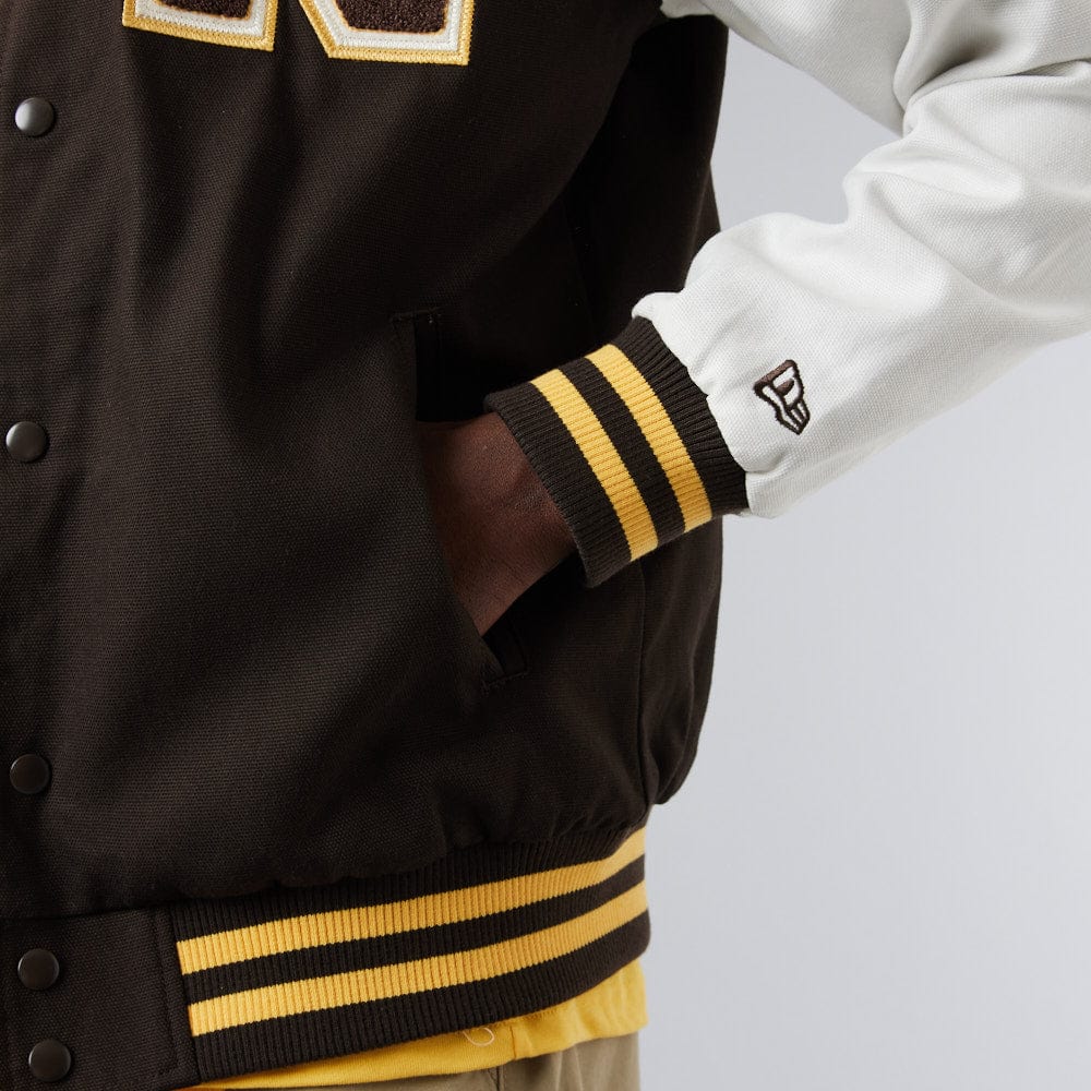 Heritage Varsity Jacket Brown/Off-White - LOKK