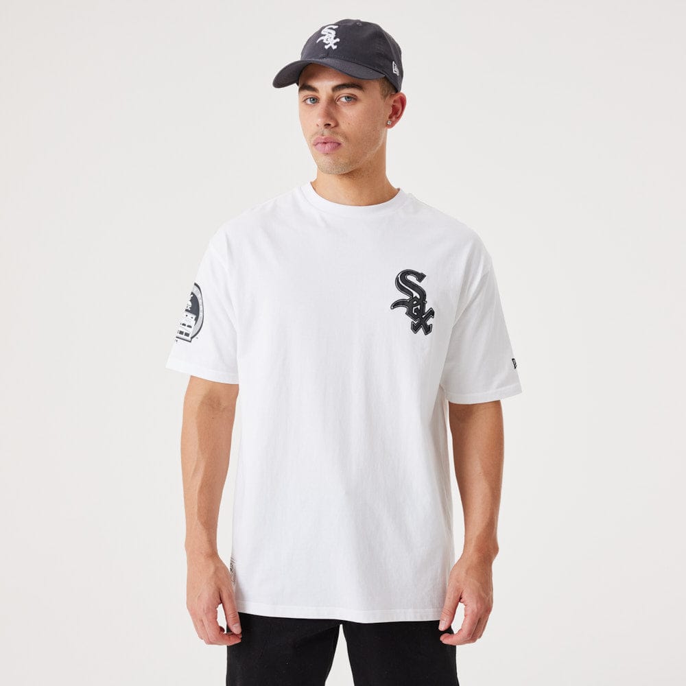 Heritage Back Print Oversize Tee Chicago White Sox  White/Black - LOKK