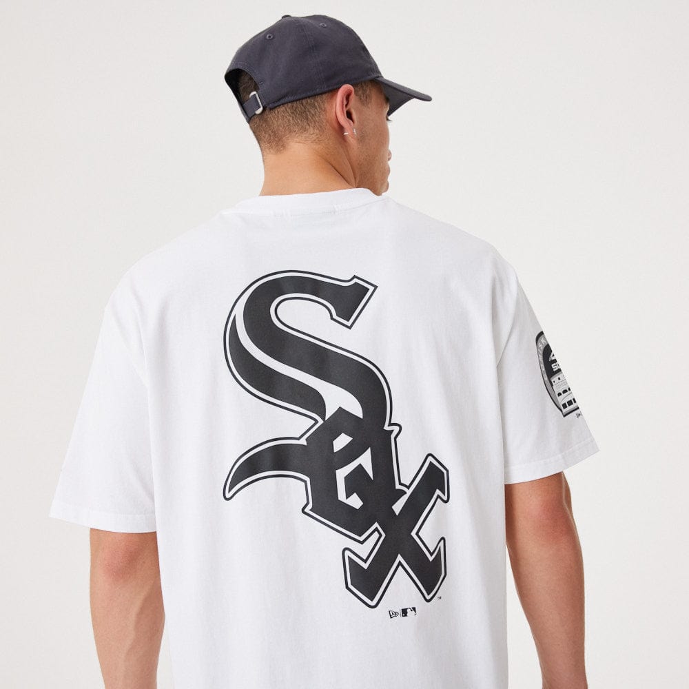 Heritage Back Print Oversize Tee Chicago White Sox  White/Black - LOKK