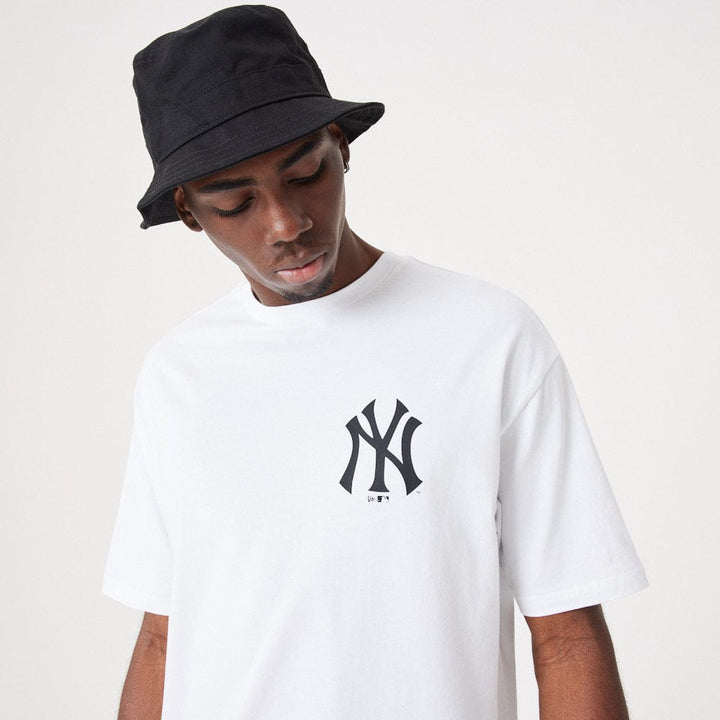 MLB Floral Graphic Oversize Tee New York Yankees  White/Black - LOKK