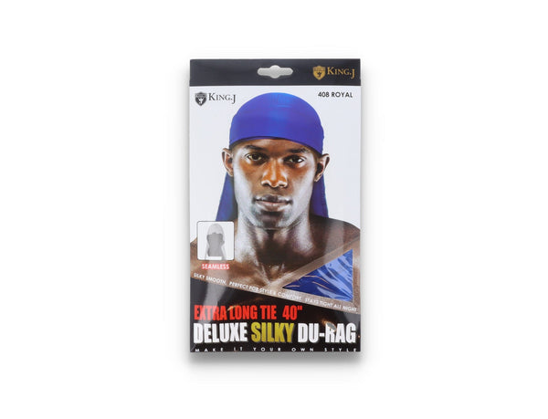 Deluxe Silky Satin Durag Royal Blue  - King J - LOKK