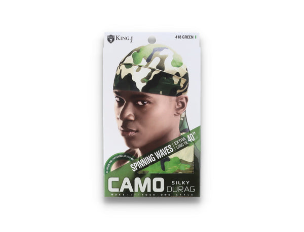 Silky Durag Camo Green - King J - LOKK