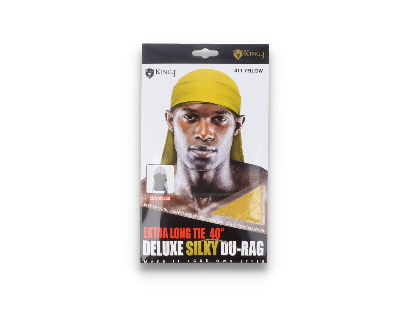 Deluxe Silky Satin Durag Yellow  - King J