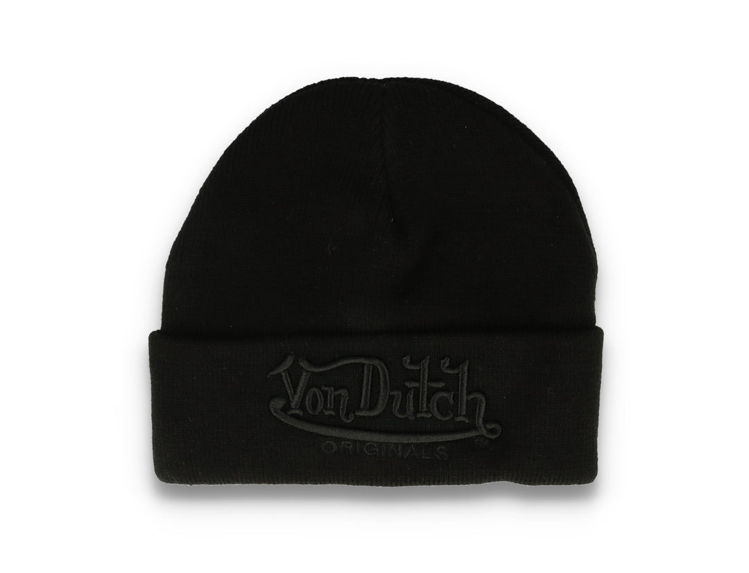 Von Dutch Cuff Beanie Flint Black - LOKK