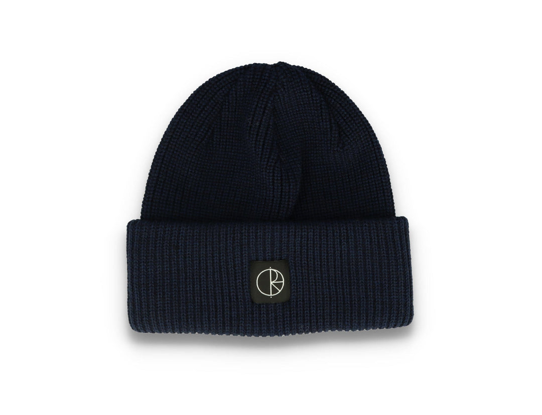 Polar Double Fold Merino Beanie Navy - LOKK