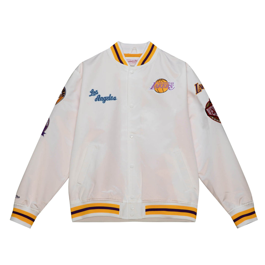 M&N City Collection Light Weight Satin Jacket Los Angeles Lakers - LOKK