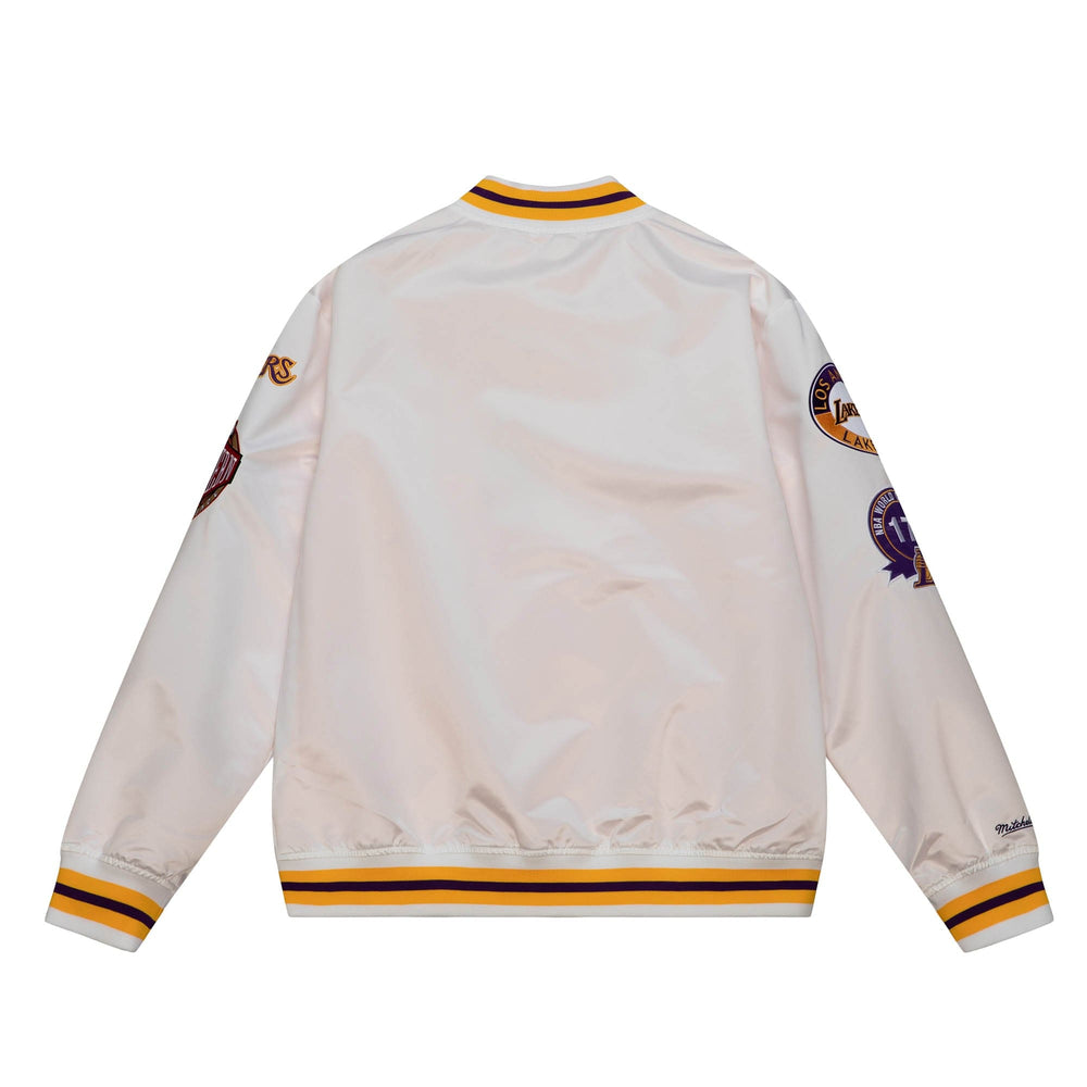 M&N City Collection Light Weight Satin Jacket Los Angeles Lakers - LOKK