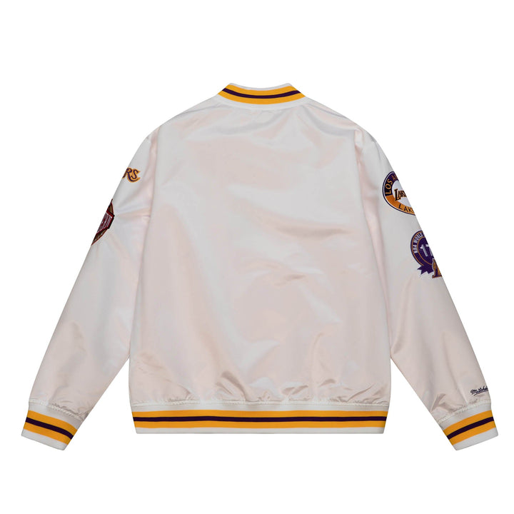 M&N City Collection Light Weight Satin Jacket Los Angeles Lakers - LOKK