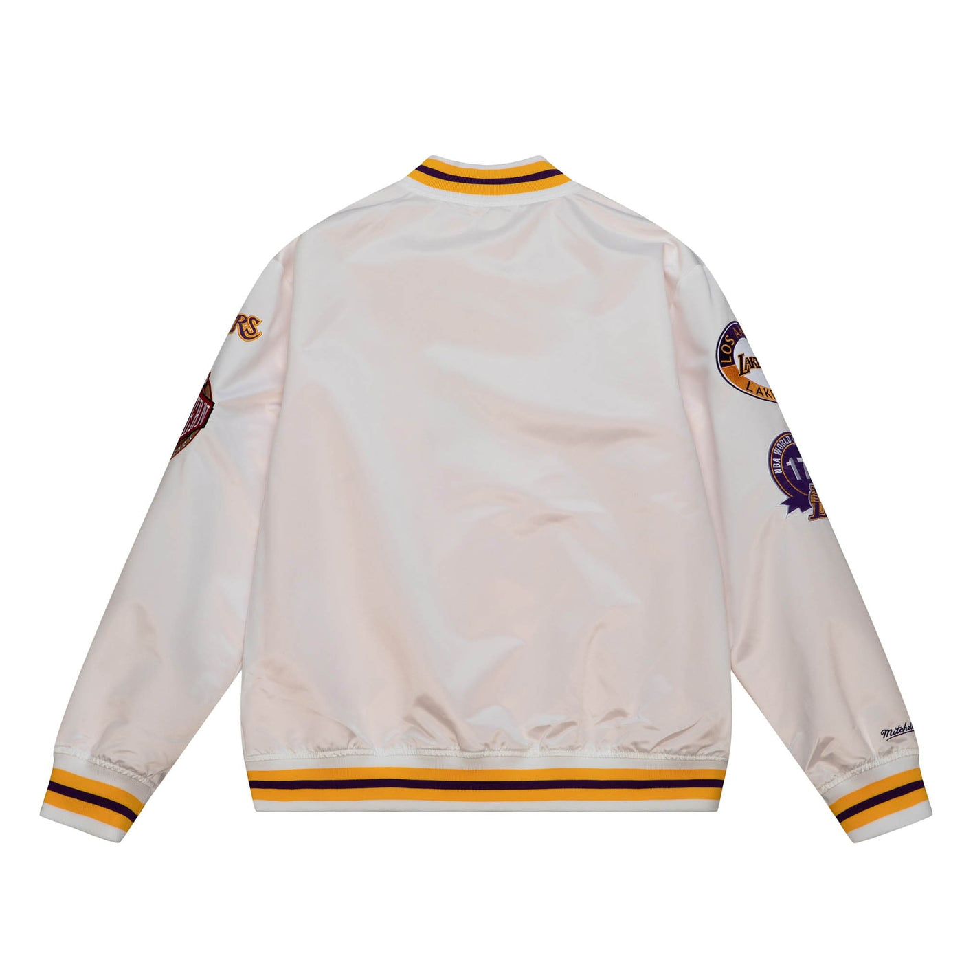 M&N City Collection Light Weight Satin Jacket Los Angeles Lakers