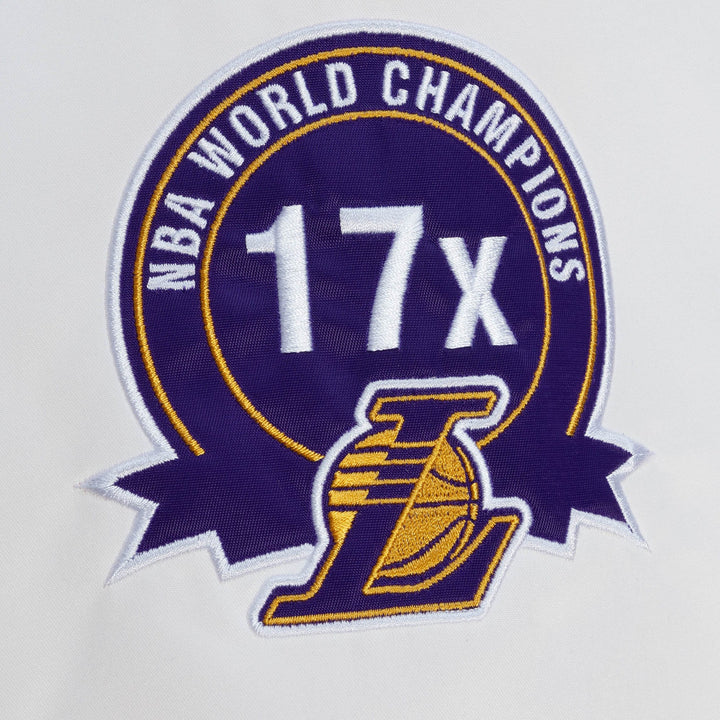 M&N City Collection Light Weight Satin Jacket Los Angeles Lakers - LOKK