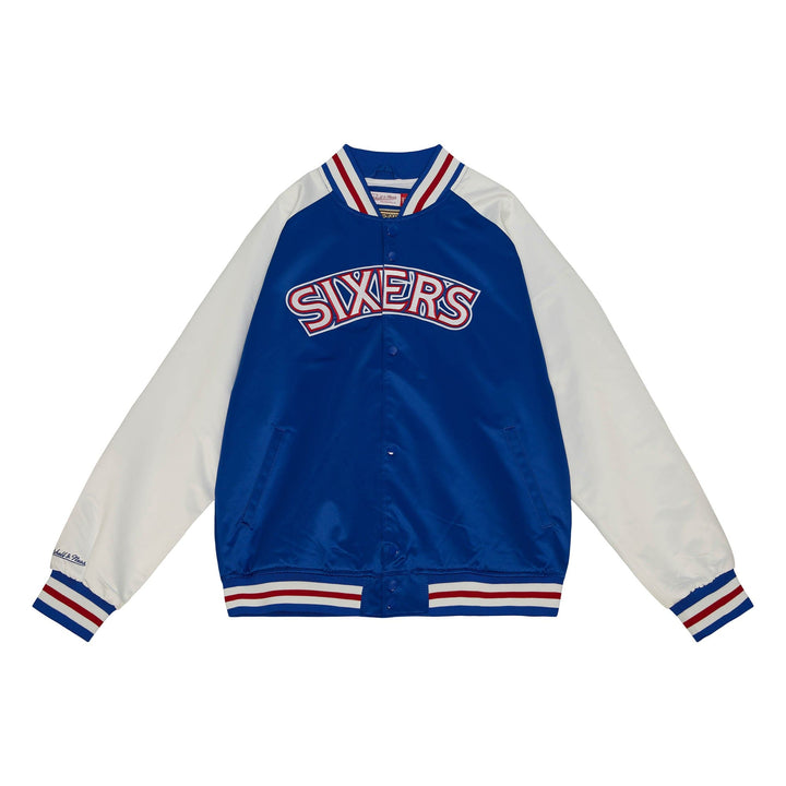 Primetime Light Weight Satin Jacket Philadelphia 76ers - LOKK