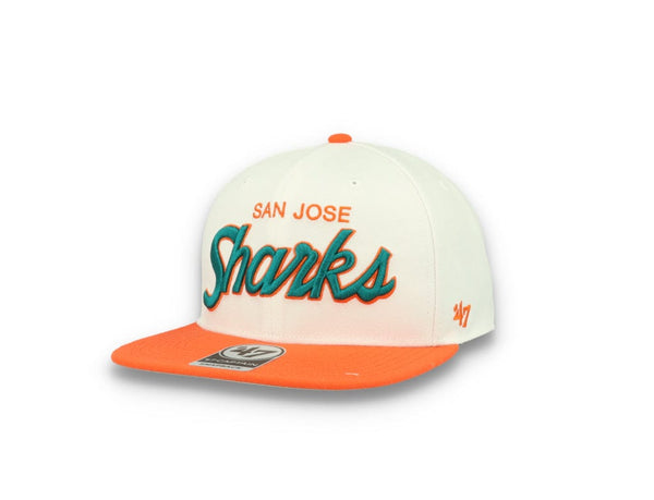 San Jose Sharks NHL Script Side Two Tone 47 Captain White - LOKK