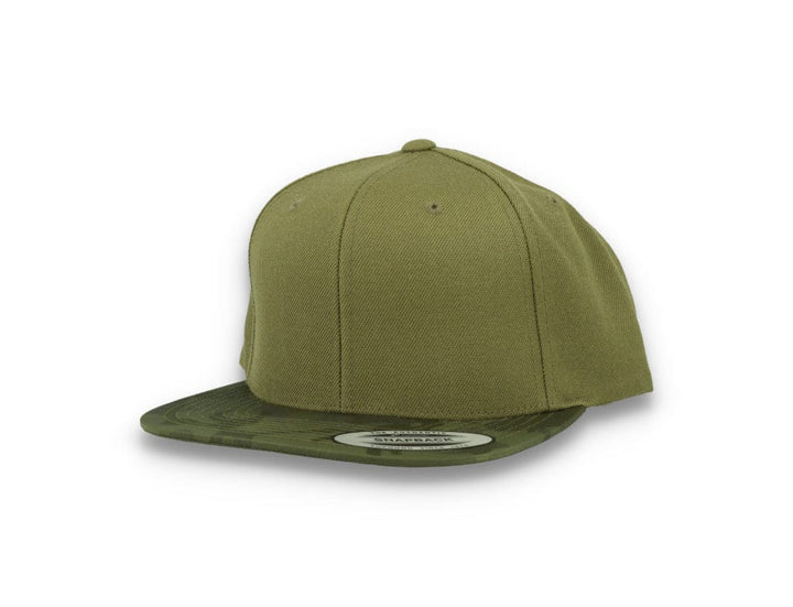 Yupoong Snapback Camo Visor 6089CV Olive Green - LOKK