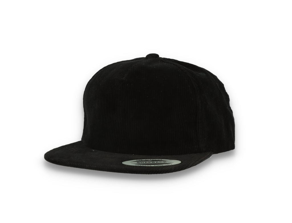 Yupoong 6508 Premium Corduroy Snapback Black - LOKK