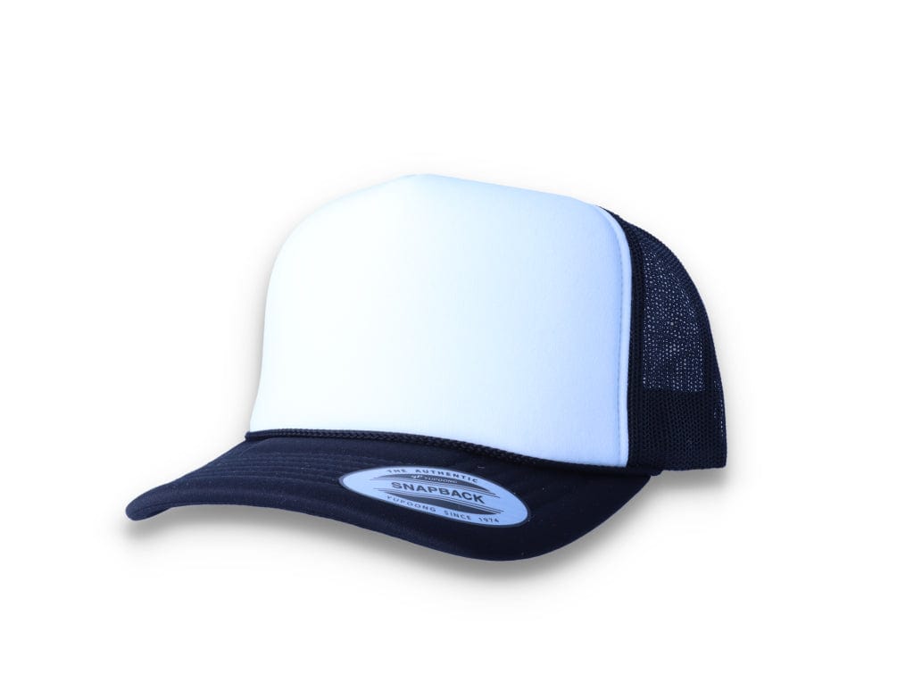 Black/White Trucker Cap Foam Curved Visor 6005FC - Yupoong - LOKK