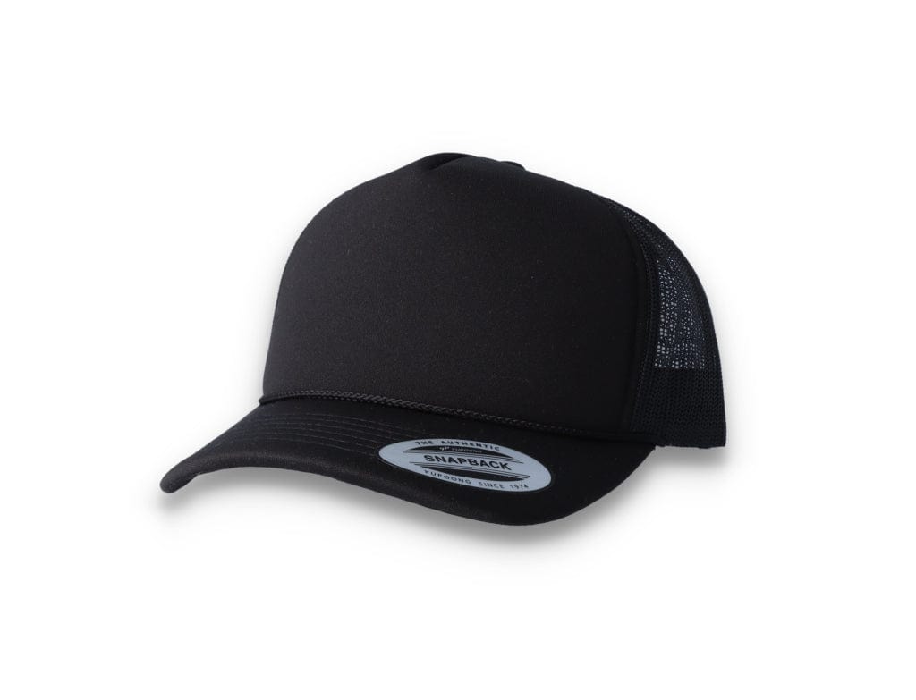 Black Trucker Cap Foam Curved Visor 6005FC - Yupoong - LOKK