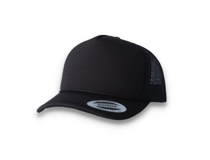 Black Trucker Cap Foam Curved Visor 6005FC - Yupoong - LOKK