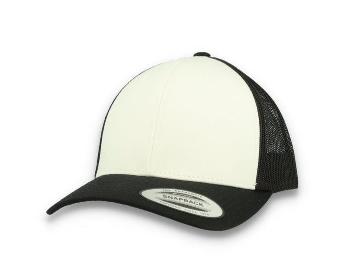 Black/White Trucker Cap White Front/Black Mesh Retro - Yupoong 6606CF - LOKK