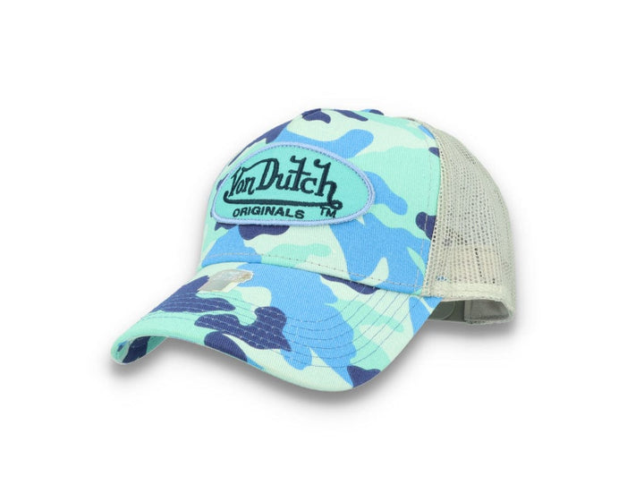 Von Dutch Trucker Cap Austin Cotton Twill Blue Camo - LOKK