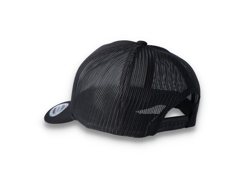 Black Trucker Cap Foam Curved Visor 6005FC - Yupoong - LOKK