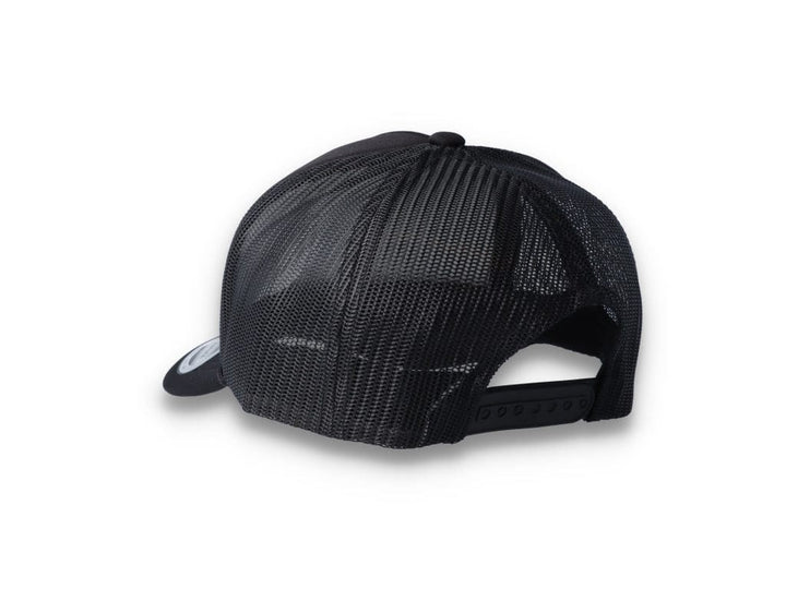 Black Trucker Cap Foam Curved Visor 6005FC - Yupoong - LOKK