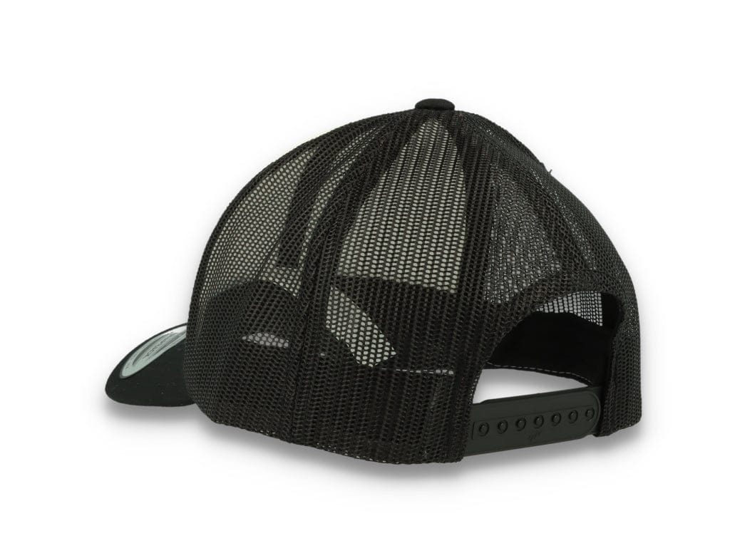 Black/White Trucker Cap White Front/Black Mesh Retro - Yupoong 6606CF - LOKK