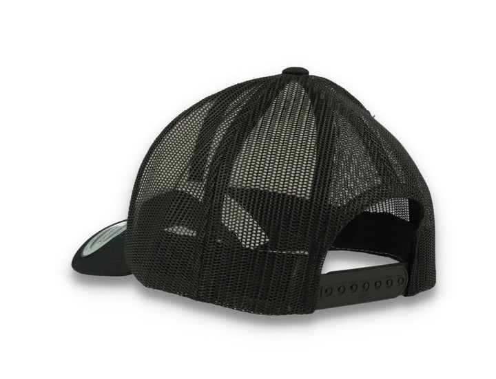 Black/White Trucker Cap White Front/Black Mesh Retro - Yupoong 6606CF - LOKK