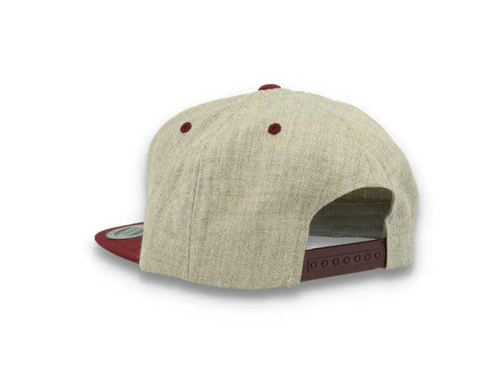 Yupoong Classic Snapback 6089MT Heather Grey/Maroon - LOKK