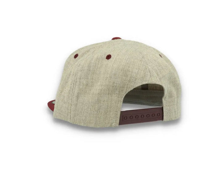 Yupoong Classic Snapback 6089MT Heather Grey/Maroon - LOKK