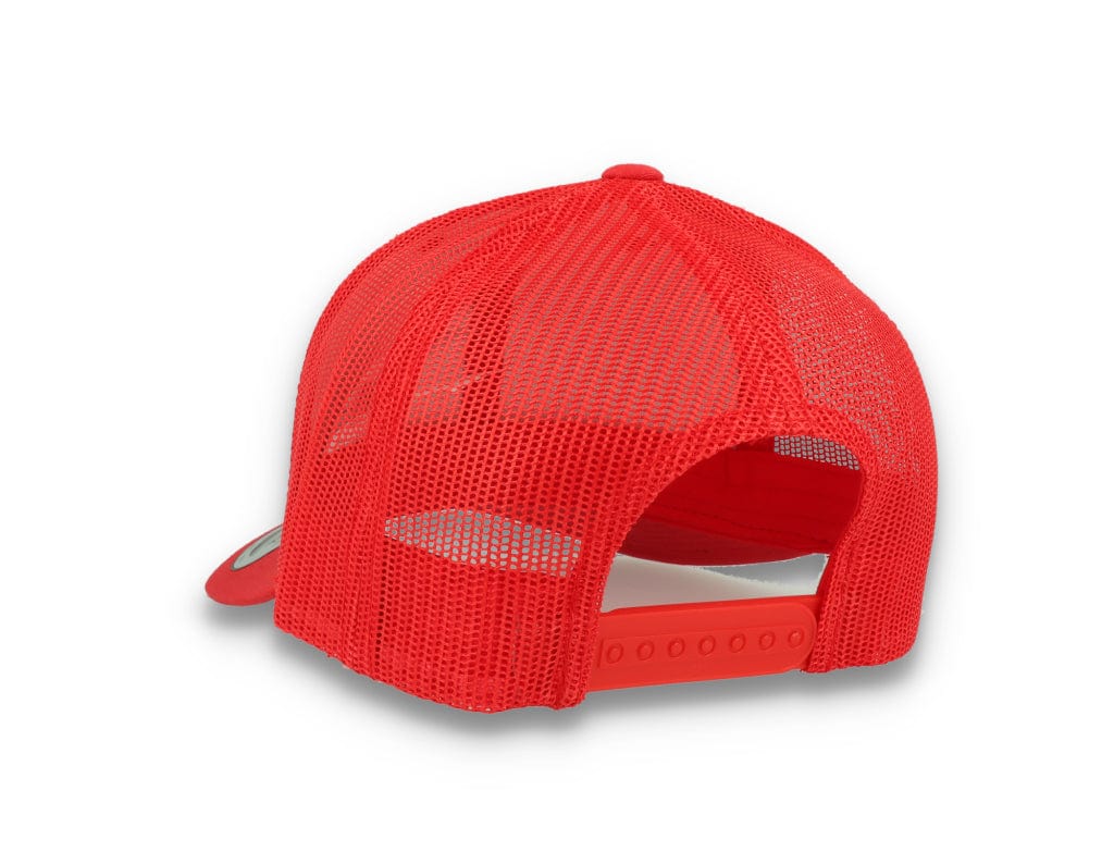 Red Trucker Cap Retro - Yupoong 6606 - LOKK