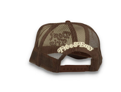 Trucker Cap Free & Easy Don't Trip Tan/Brown