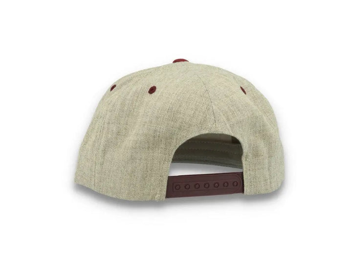 Yupoong Classic Snapback 6089MT Heather Grey/Maroon - LOKK