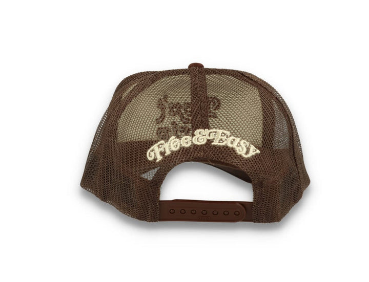 Trucker Cap Free & Easy Don't Trip Tan/Brown - LOKK