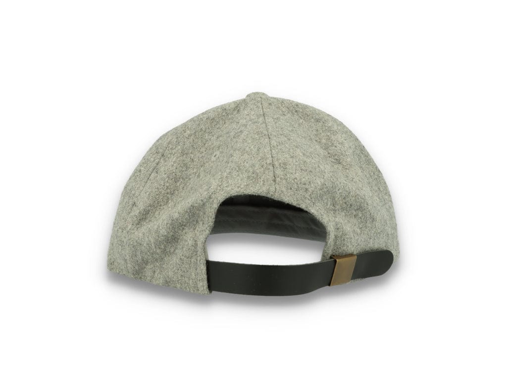 Yupoong Melton Wool Unstructured 5-Panel Cap with Leather Adjuster 6502MC Grey