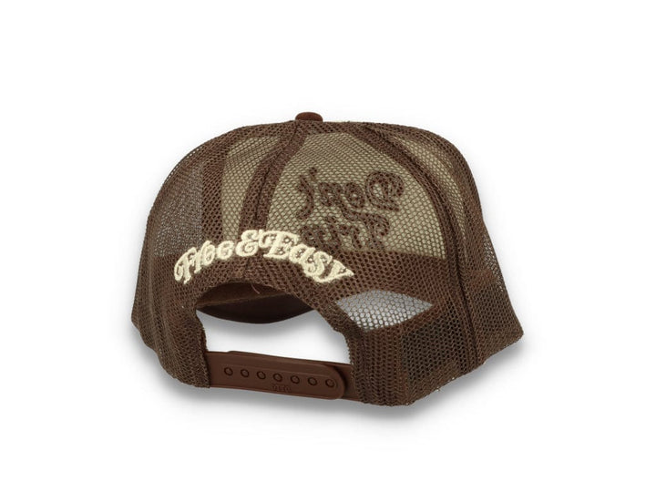 Trucker Cap Free & Easy Don't Trip Tan/Brown - LOKK